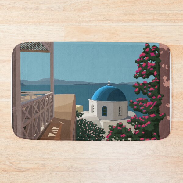 Item preview, Santorini rooftop designed and sold by pencilpepper.
