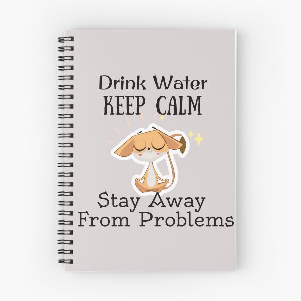 Item preview, Drink Water Keep Calm Stay Away From Problems - Cute Animal Doing Yoga designed and sold by universegrace.