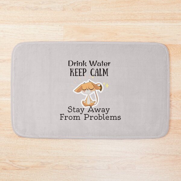 Item preview, Drink Water Keep Calm Stay Away From Problems - Cute Animal Doing Yoga designed and sold by universegrace.