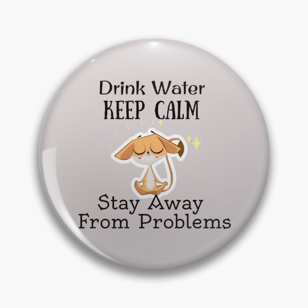 Item preview, Drink Water Keep Calm Stay Away From Problems - Cute Animal Doing Yoga designed and sold by universegrace.