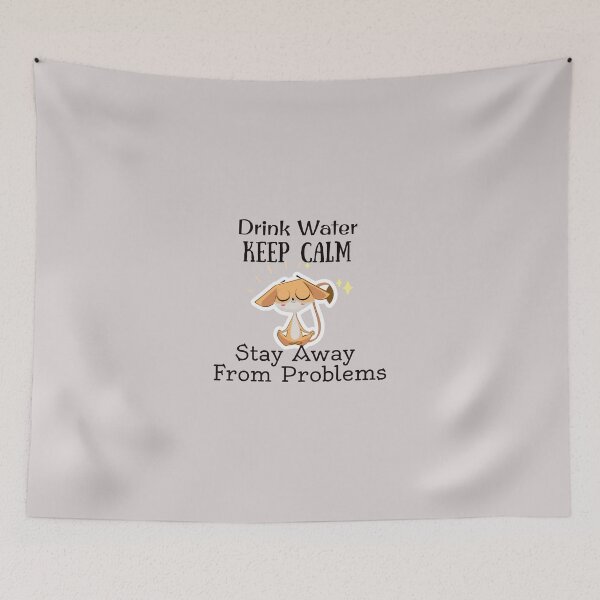 Item preview, Drink Water Keep Calm Stay Away From Problems - Cute Animal Doing Yoga designed and sold by universegrace.