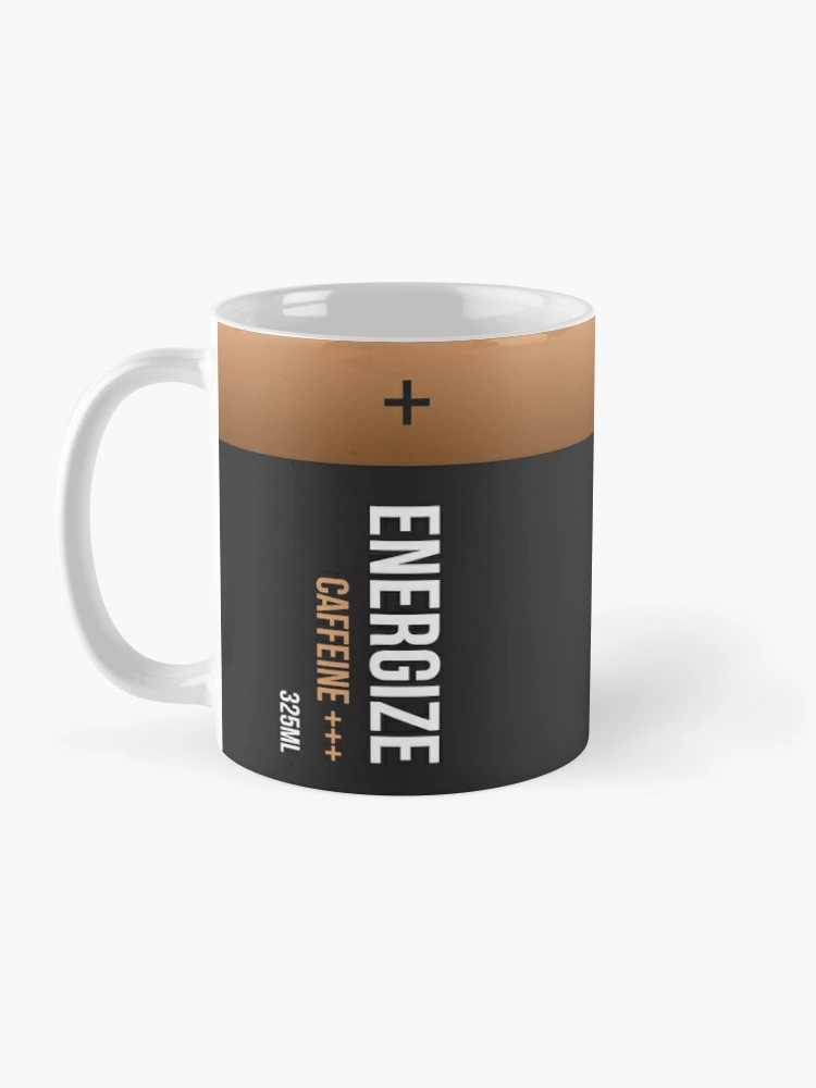 Energize Battery Mug Novelty Coffee Tea Cup