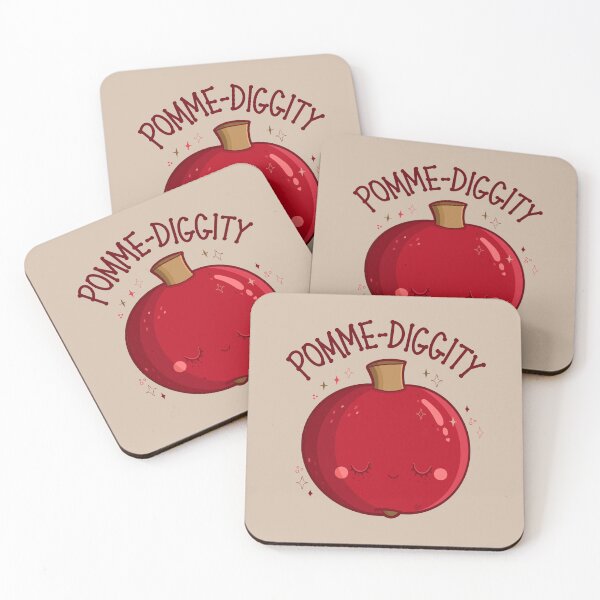Item preview, “Pomme-Diggity” Cute Grinning Pomegranate  designed and sold by Cyndi Carlson Draws.