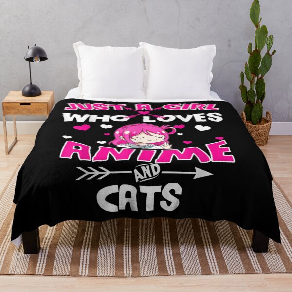 Item preview, Just A Girl Who Loves Anime And Cats Cat Pet Otaku designed and sold by laurenm233.