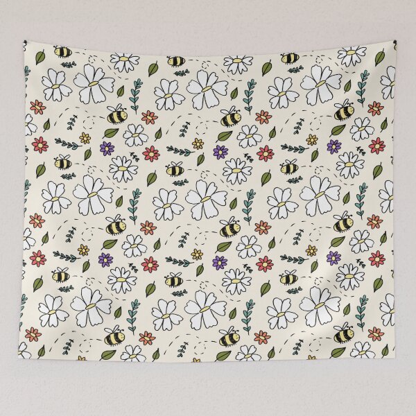 Item preview, Spring Bee Flower Pattern designed and sold by GillianMeilin.