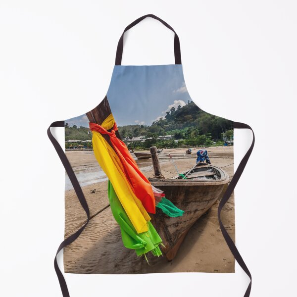 Item preview, Long tail boat with colourful prow ribbons designed and sold by Kevin Hellon.