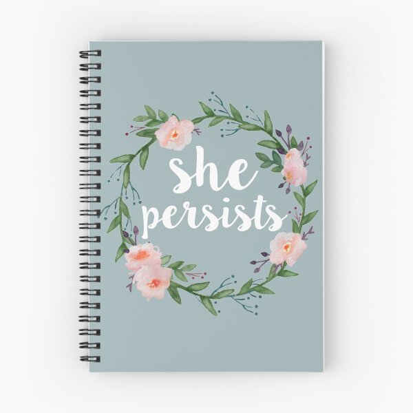 Item preview, She Persists wreath in white designed and sold by birchandbark.