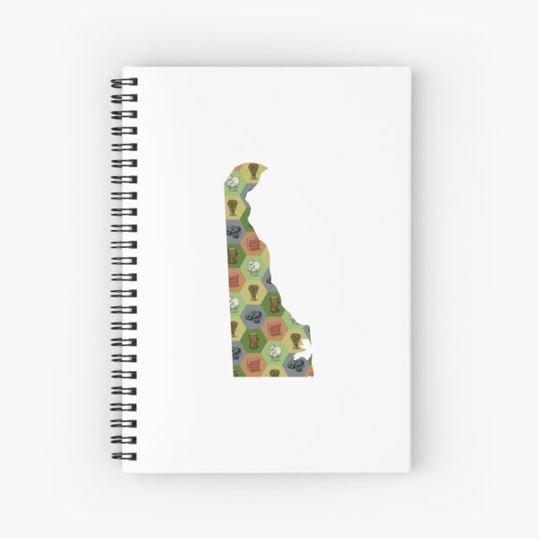 Classic Board Game Resource Map of Delaware Spiral Notebook