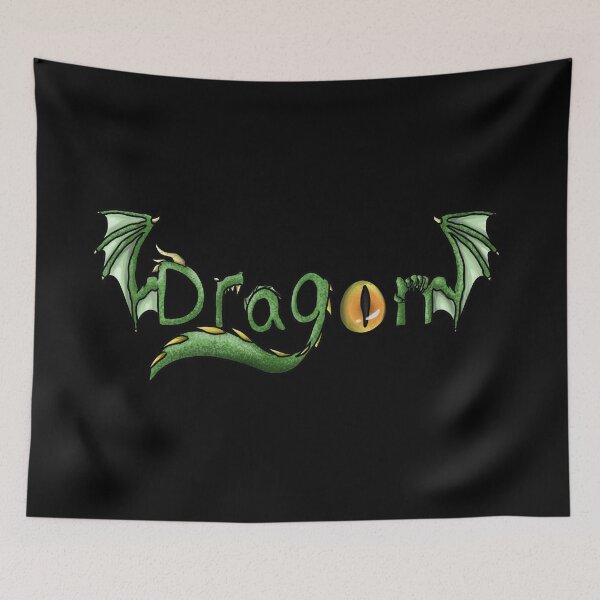 Item preview, Dragon word, Green dragon design designed and sold by Bailey Swinney.