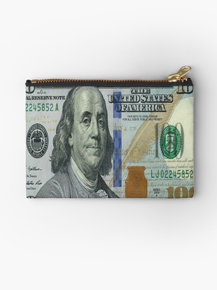 100 Dollar United States Bank Note Currency Bill Cash Zipper Pouch for  Sale by ADifferentStore