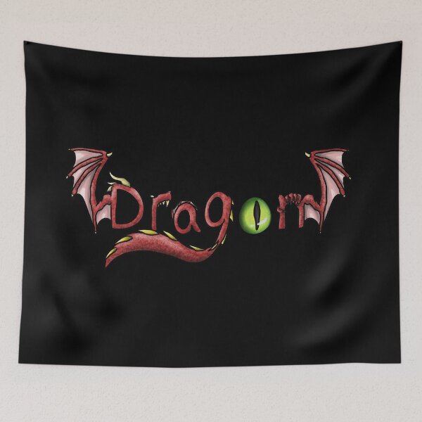 Item preview, Dragon word, red dragon design designed and sold by Bailey Swinney.