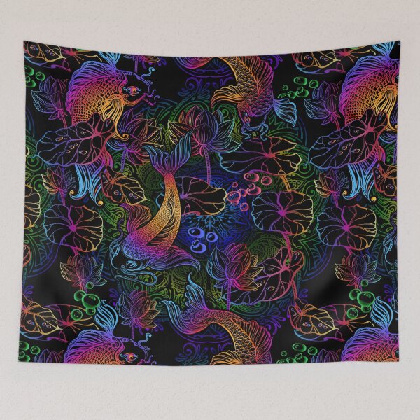 Item preview, Tie Dye fish Coi Skip the Straw Save vsco Aesthetic Pattern designed and sold by Spaceshipsells.