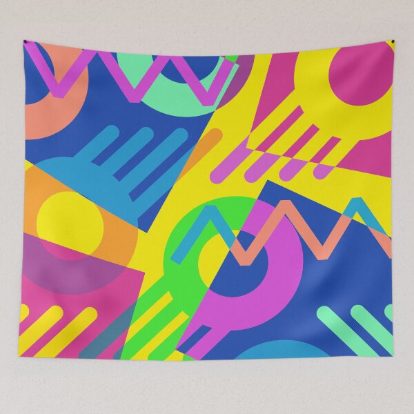 Item preview, 80s inspired, abstract, retro, pop art print designed and sold by SmashingBlouses.