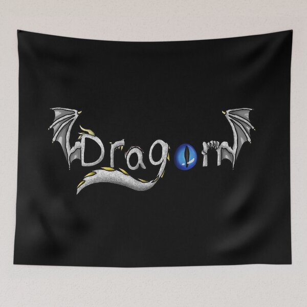 Item preview, Dragon word, white dragon design designed and sold by Bailey Swinney.