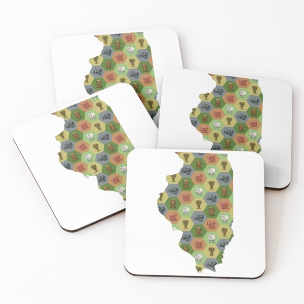 Item preview, Classic Board Game Resource Map of Illinois designed and sold by adamkenney.