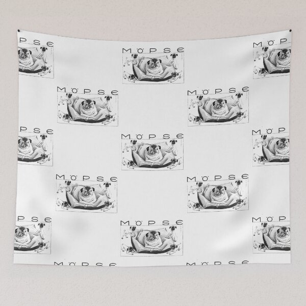 Item preview, Thomas Theodor Heine Pugs. Drawing. Ink, watercolour  designed and sold by Dlyyvcfd.