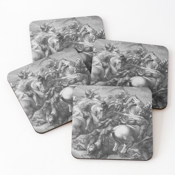 Item preview, The Battle of Four Horsemen - Battle of Anghiari Engraving - Gerard Edelinck designed and sold by warishellstore.