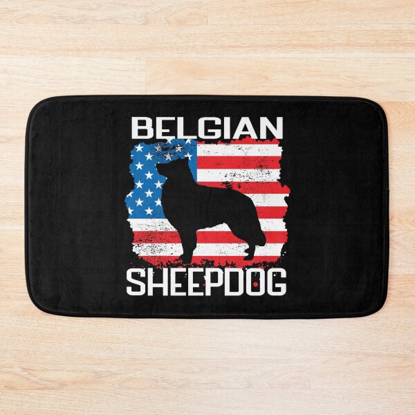 Item preview, Patriotic Belgian Sheepdog with Distressed American Flag USA designed and sold by arlutai.