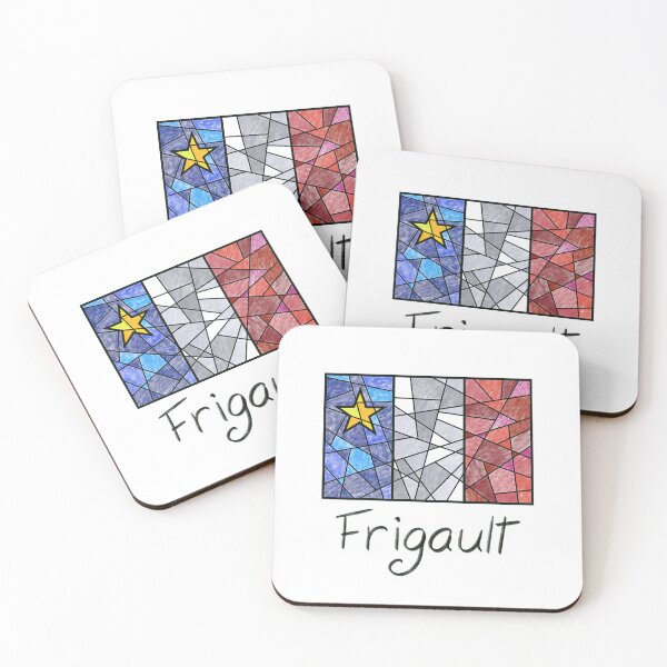 Artikelvorschau, Akadische Flagge Mosaik Pastell Glasmalerei Frigault entworfen und verkauft von ColoursOfFrance.