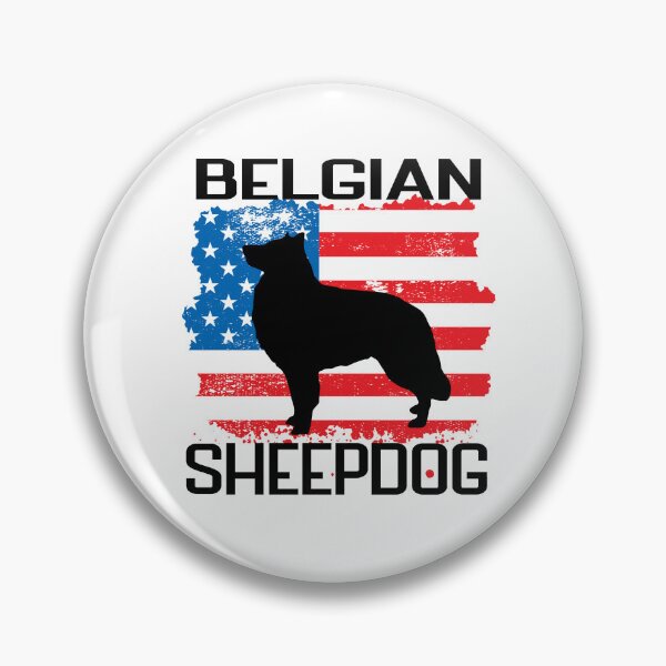 Item preview, Patriotic Belgian Sheepdog with Distressed American Flag USA designed and sold by arlutai.