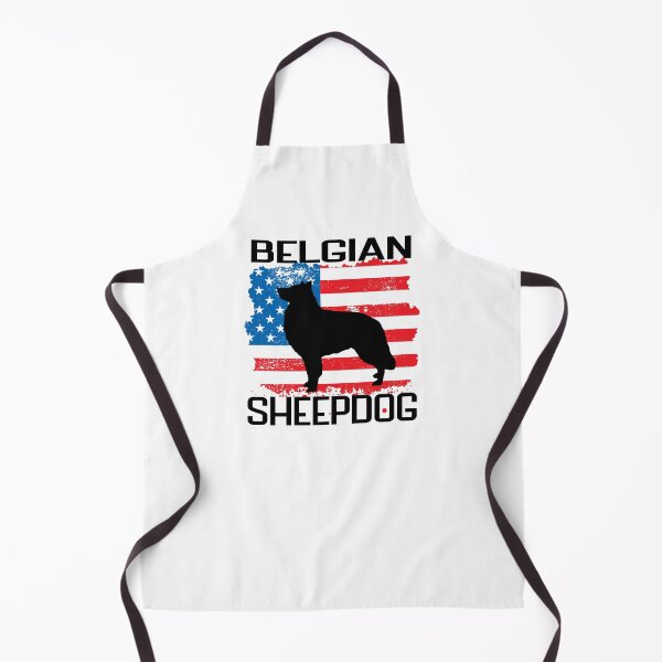 Aperçu de l'œuvre Chien de berger belge patriotique avec drapeau américain en détresse USA créée et vendue par arlutai.
