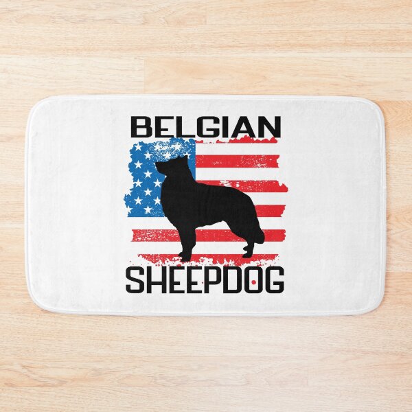 Item preview, Patriotic Belgian Sheepdog with Distressed American Flag USA designed and sold by arlutai.