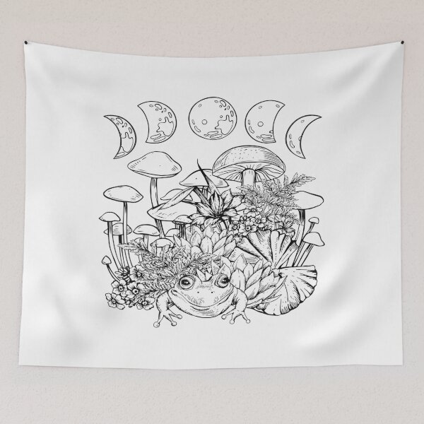 Item preview, Aesthetic Frog Mushroom Moon Witchy Vintage designed and sold by KidGiftChoice.