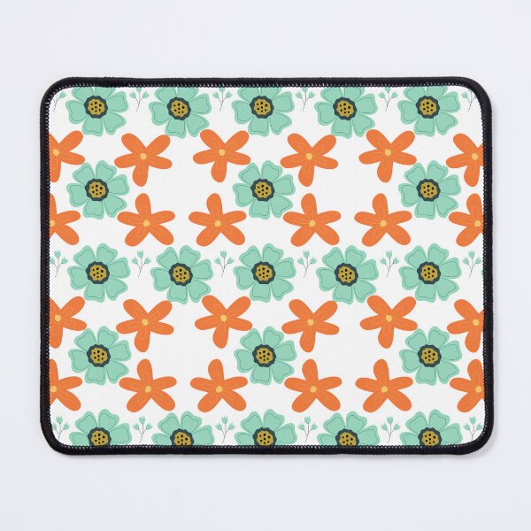 Item preview, Flowers Is My Life- Turquoise And Orange Flowers designed and sold by BronikowskiART.
