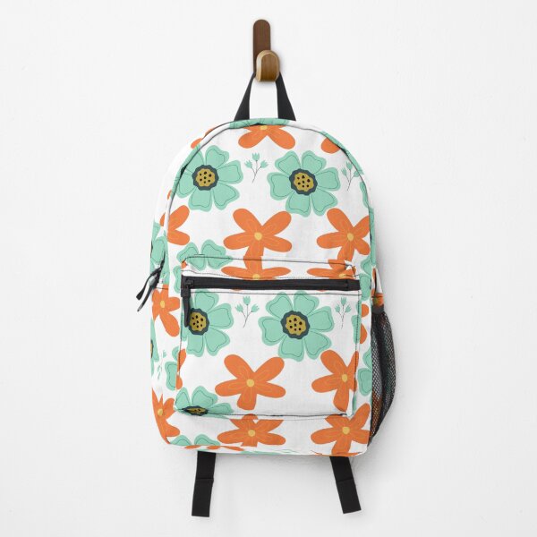 Item preview, Flowers Is My Life- Turquoise And Orange Flowers designed and sold by BronikowskiART.