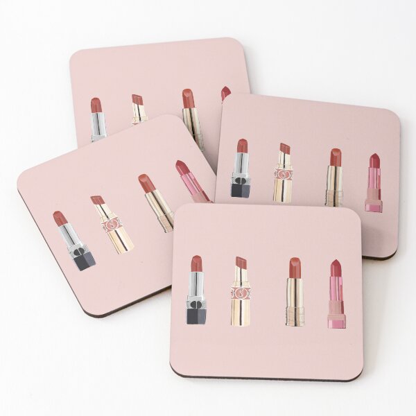 Item preview, Watercolor illustration red lipstick on pink designed and sold by Pheonixrzg.