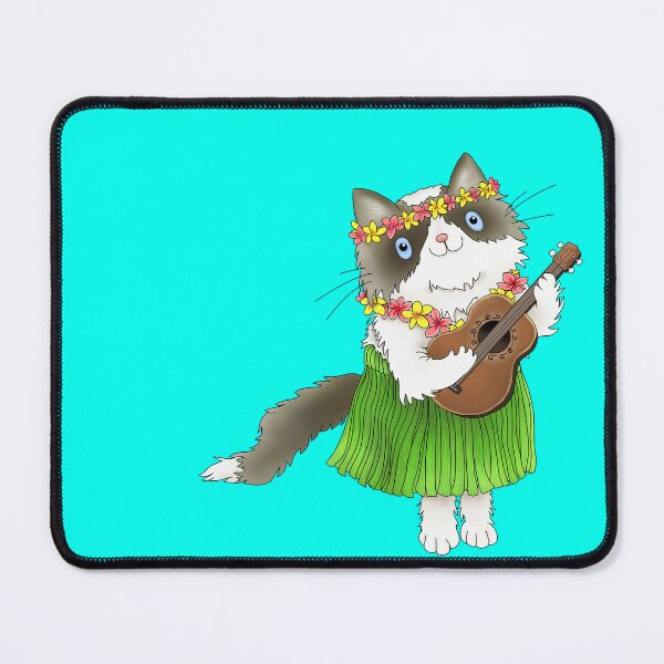 Item preview, Hawaiian Rag-doll Cat with Ukulele designed and sold by NOorYES.