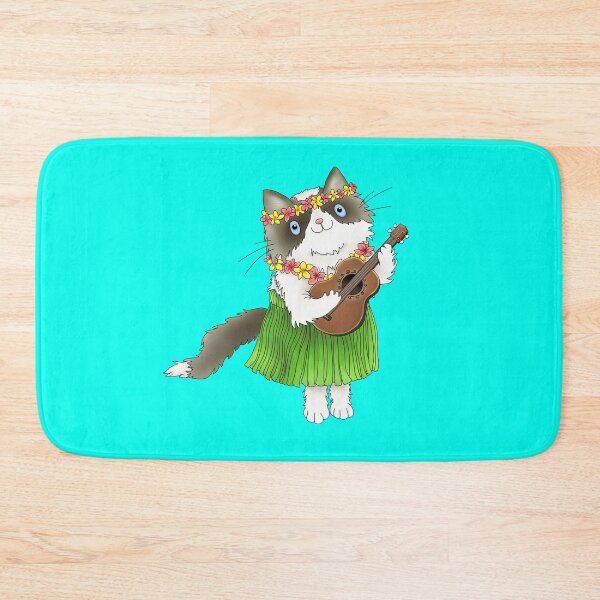 Item preview, Hawaiian Rag-doll Cat with Ukulele designed and sold by NOorYES.