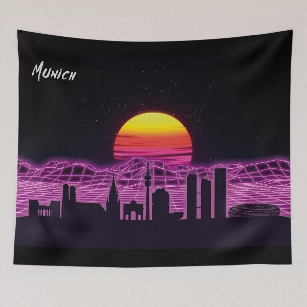 Item preview, Munich Skyline Neon Nights designed and sold by DFerraz.