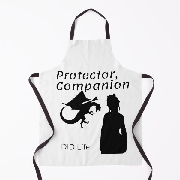 Item preview, "Protector, Companion, DID Life" Dragon Protector Alter, Black on White designed and sold by GladBlackLamb.