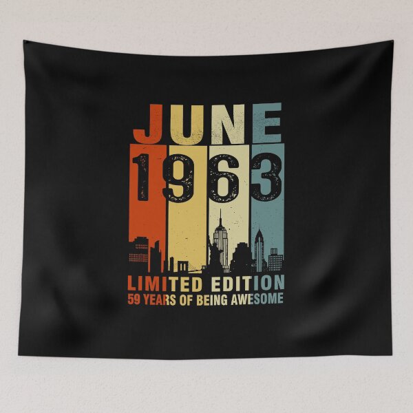Item preview, June 1963 Limited Edition 59 Years Of Being Awesome designed and sold by AraJordeStore.