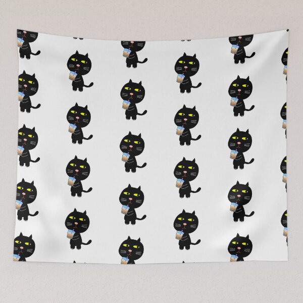 Item preview, Cat Drinking Boba Tea designed and sold by prsagar01.