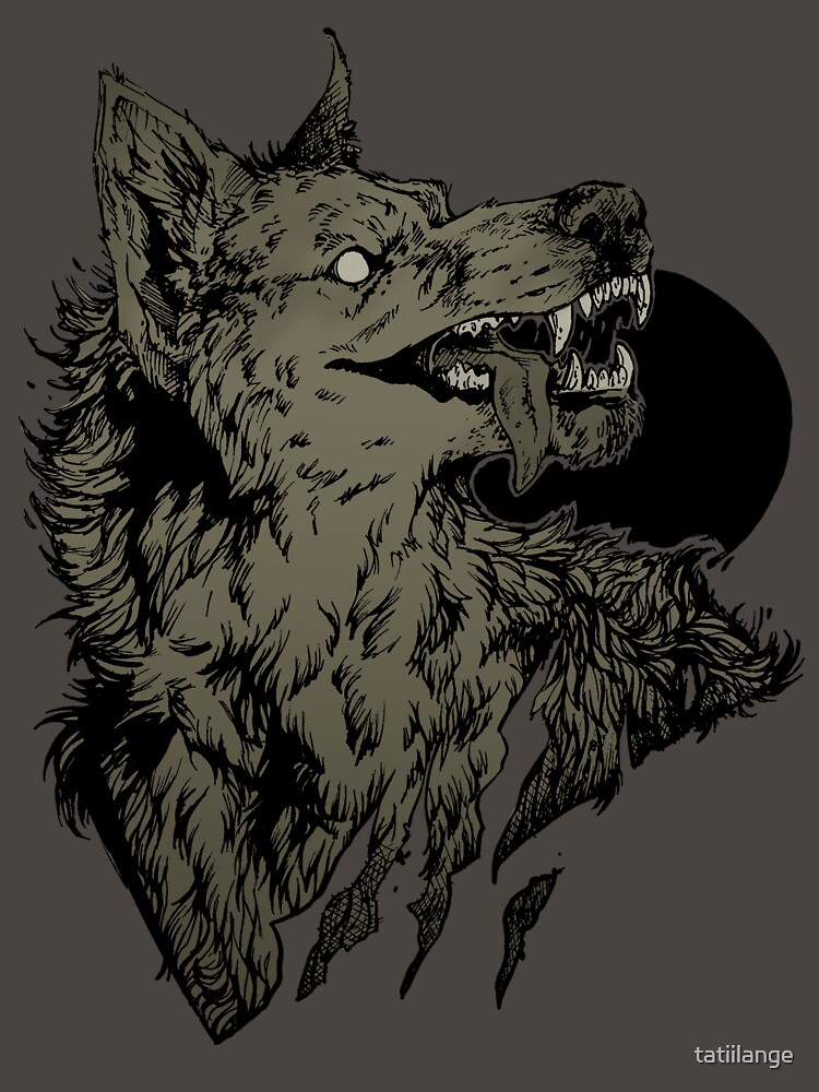 Thumbnail 7 of 7, Classic T-Shirt, Werewolf - black designed and sold by tatiilange.
