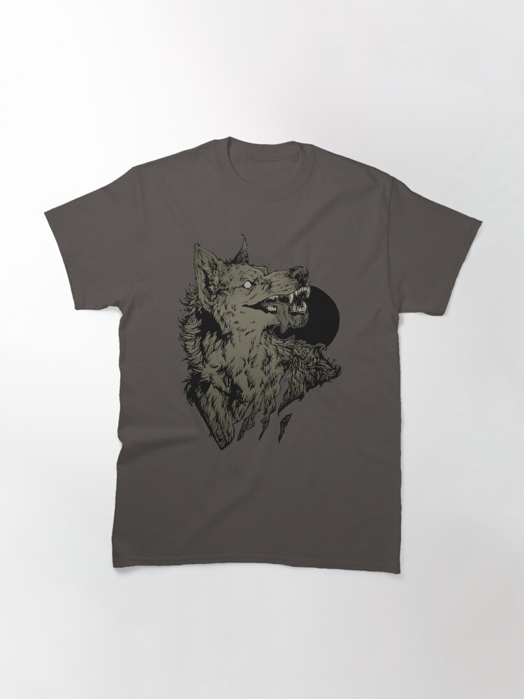 Thumbnail 3 of 7, Classic T-Shirt, Werewolf - black designed and sold by tatiilange.