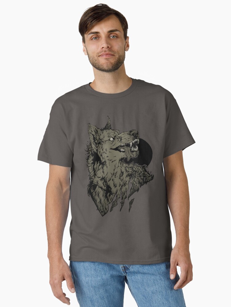 Thumbnail 1 of 7, Classic T-Shirt, Werewolf - black designed and sold by tatiilange.