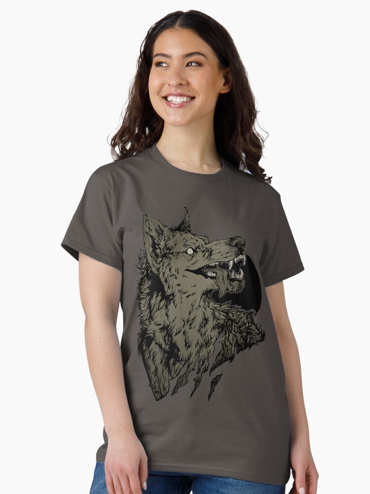 Thumbnail 2 of 7, Classic T-Shirt, Werewolf - black designed and sold by tatiilange.