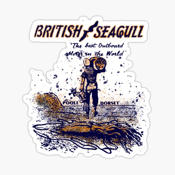 "British Seagull outboards " Sticker for Sale by Bjzxfdvm Redbubble