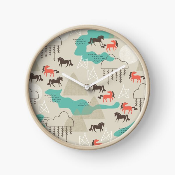 Wild Horses Clock