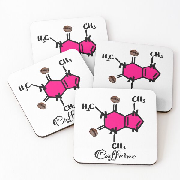 Item preview, Magenta/Pink Caffeine Molecule with Coffee Beans designed and sold by LiLohaveaplan.
