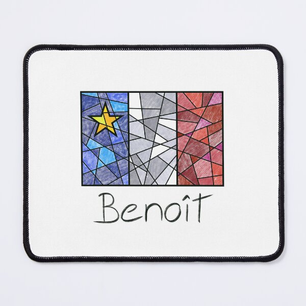 Item preview, Acadian Flag pastel mosaic Benoît - Drapeau acadien mosaïque pastel vitrail Benoît designed and sold by ColoursOfFrance.