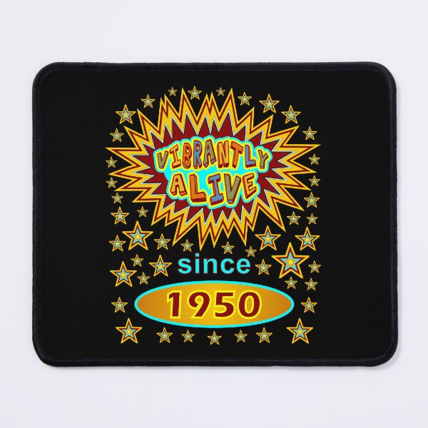 Item preview, Vibrantly Alive Birthday Stars Since Birth Year 1950 designed and sold by artfulnotebook.