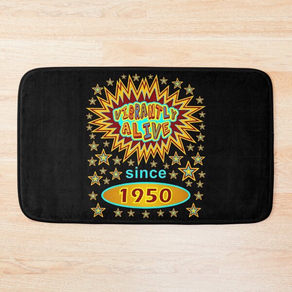 Item preview, Vibrantly Alive Birthday Stars Since Birth Year 1950 designed and sold by artfulnotebook.