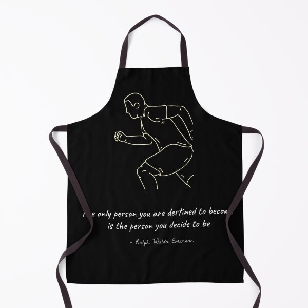 Item preview, The only Person you are destined to become is the Person you decide to be - Ralph Waldo Emerson. Graphic Image of Male Athlete running. designed and sold by PompanoTShirts.