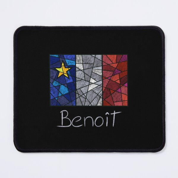 Item preview, Acadian Flag pastel mosaic Benoît - Drapeau acadien mosaïque pastel vitrail Benoît designed and sold by ColoursOfFrance.