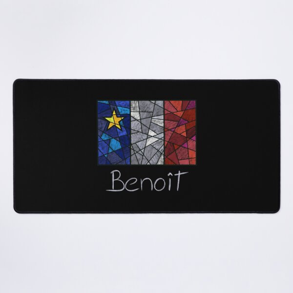Item preview, Acadian Flag pastel mosaic Benoît - Drapeau acadien mosaïque pastel vitrail Benoît designed and sold by ColoursOfFrance.