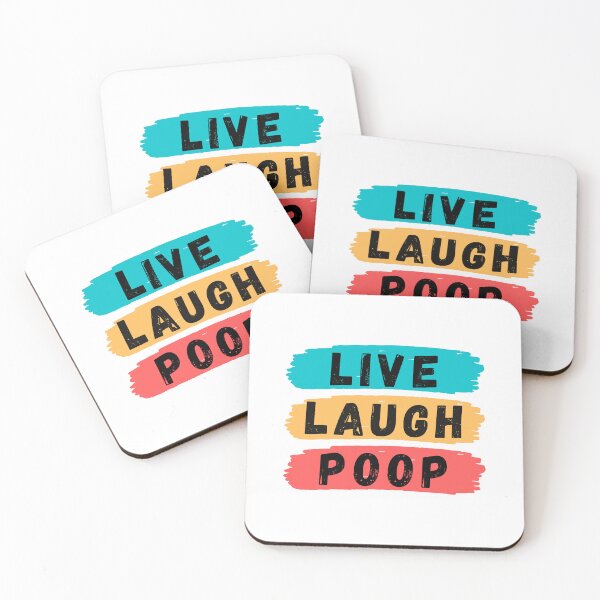 Item preview, Live Laugh Poop - Colorful Retro Typography | Funny Humor Meme designed and sold by Delandor.